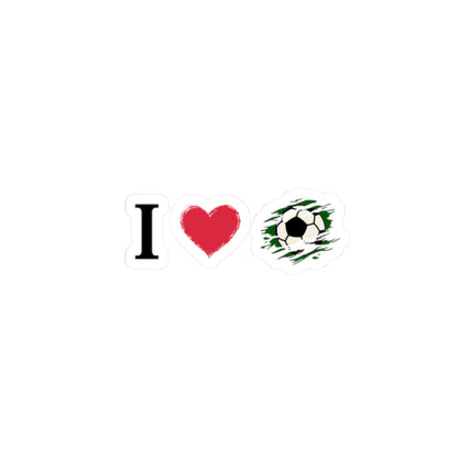 Soccer Love Kiss-Cut Stickers - Perfect for Fans, Gifts, Laptops, Bumpers, and Scrapbooking - TRV