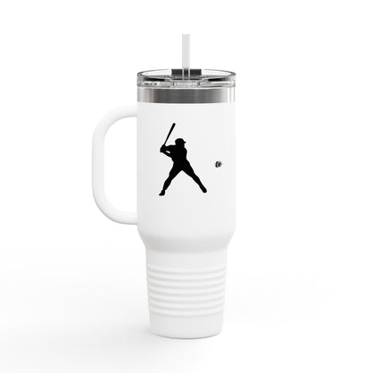Baseball Player Silhouette 40oz Insulated Travel Mug