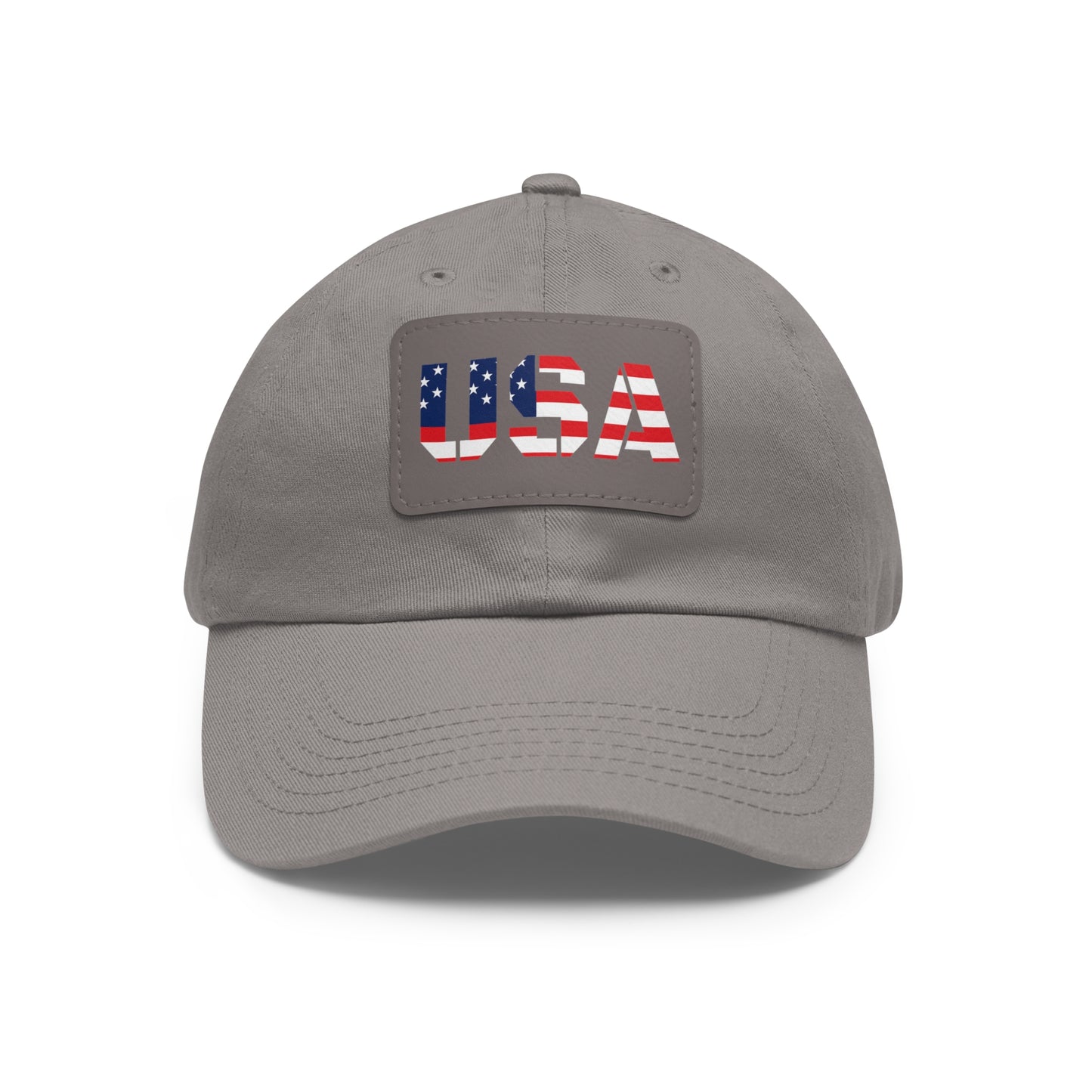 Dad Hat with Leather Patch (Rectangle)