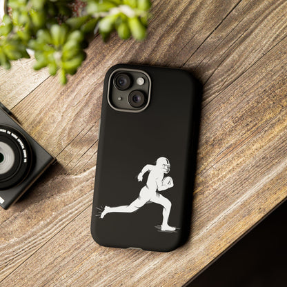 Football Player Phone Case, Tough Cases, Sports Phone Cover, Gift for Athletes, iPhone & Samsung Accessories, Running Player Design - TRV
