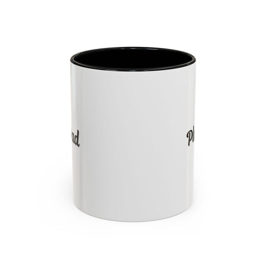 Black-handle Plant Dad coffee mug featuring plant lover design, available in 11oz and 15oz sizes, ideal for plant enthusiasts.