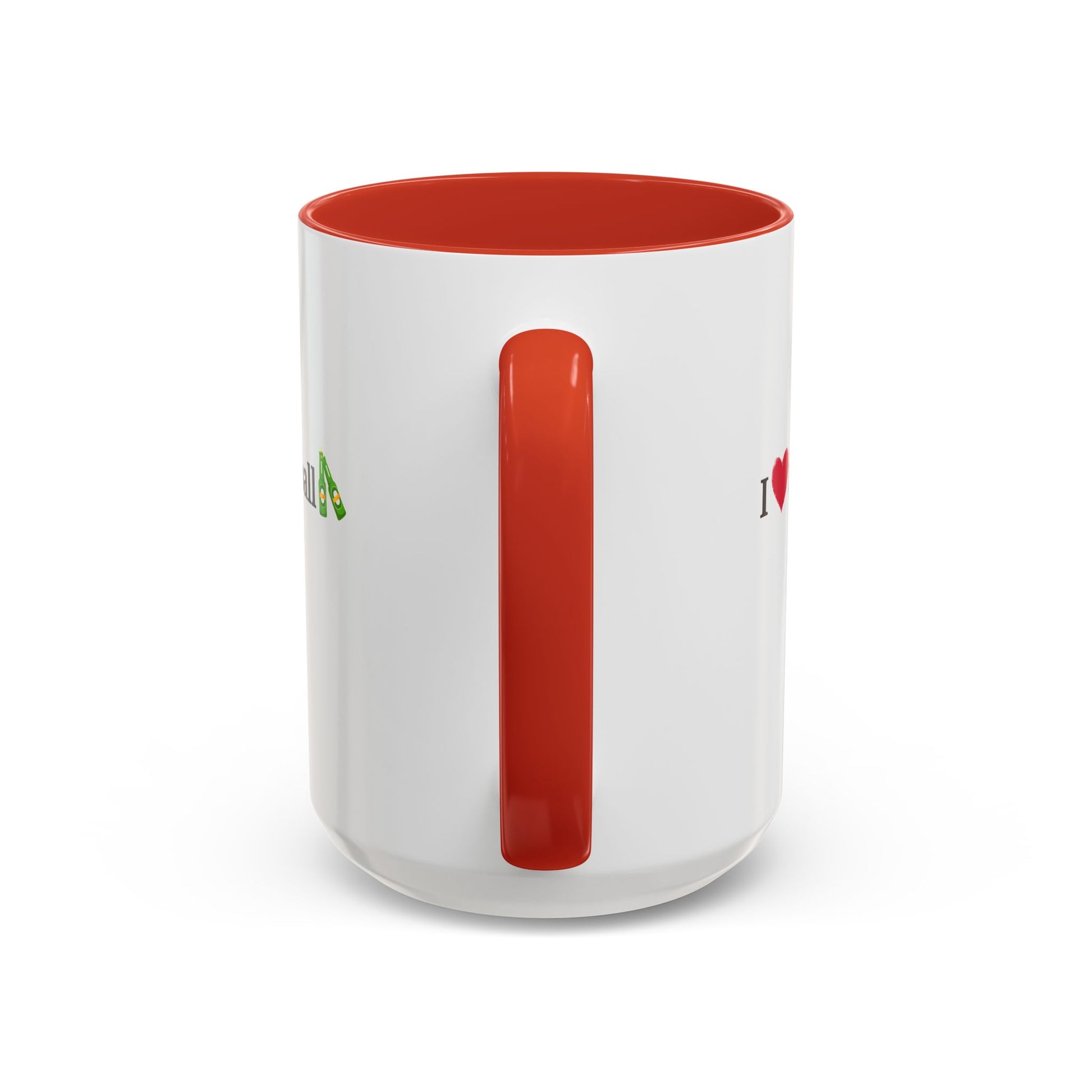 I Love Football Accent Coffee Mug, Perfect Gift for Sports Lovers, Football Enthusiasts, Unique Mug for Game Days, Home or Office Decor - TRV