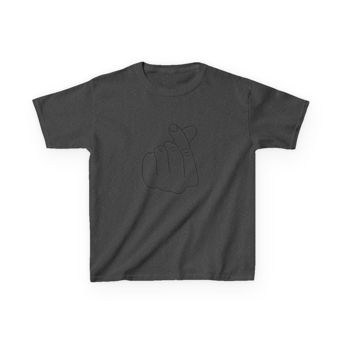 Cute Kids Heavy Cotton Tee - K-Pop Inspired Love Gesture