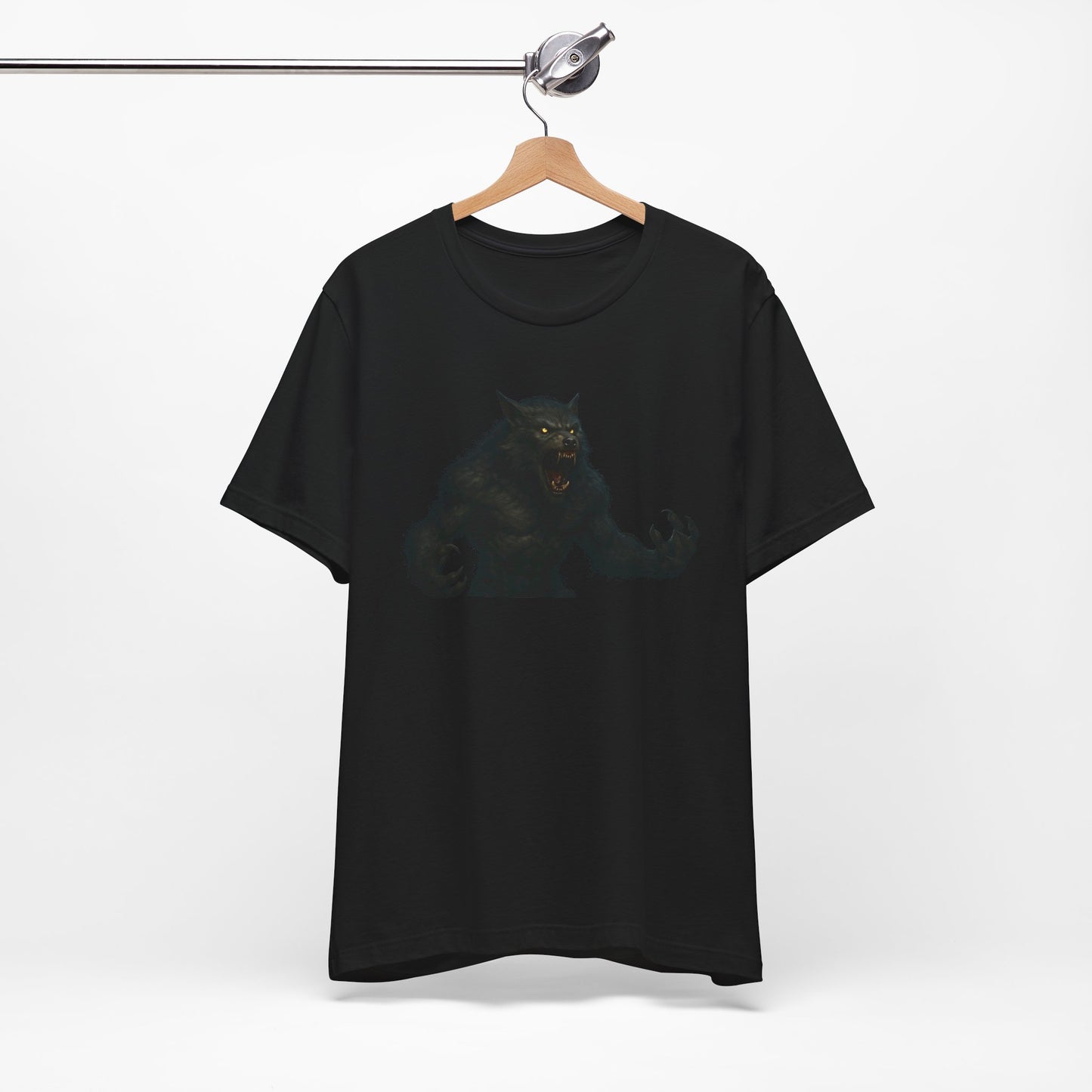 Werewolf Graphic Tee - Unisex Jersey Short Sleeve Shirt, Gift for Halloween, Casual Outfit, Animal Apparel, Unique T-Shirt