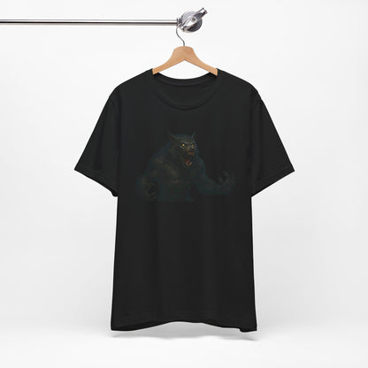 Werewolf Graphic Tee - Unisex Jersey Short Sleeve Shirt, Gift for Halloween, Casual Outfit, Animal Apparel, Unique T-Shirt