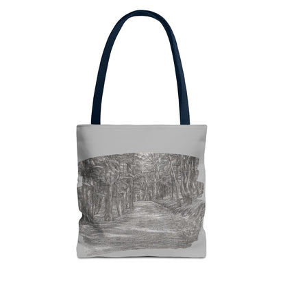 Scenic Path Tote Bag, Reversible Tote, Eco-Friendly Shopper, Outdoor Adventure Bag, Gift for Nature Lovers, Stylish Carryall - TRV