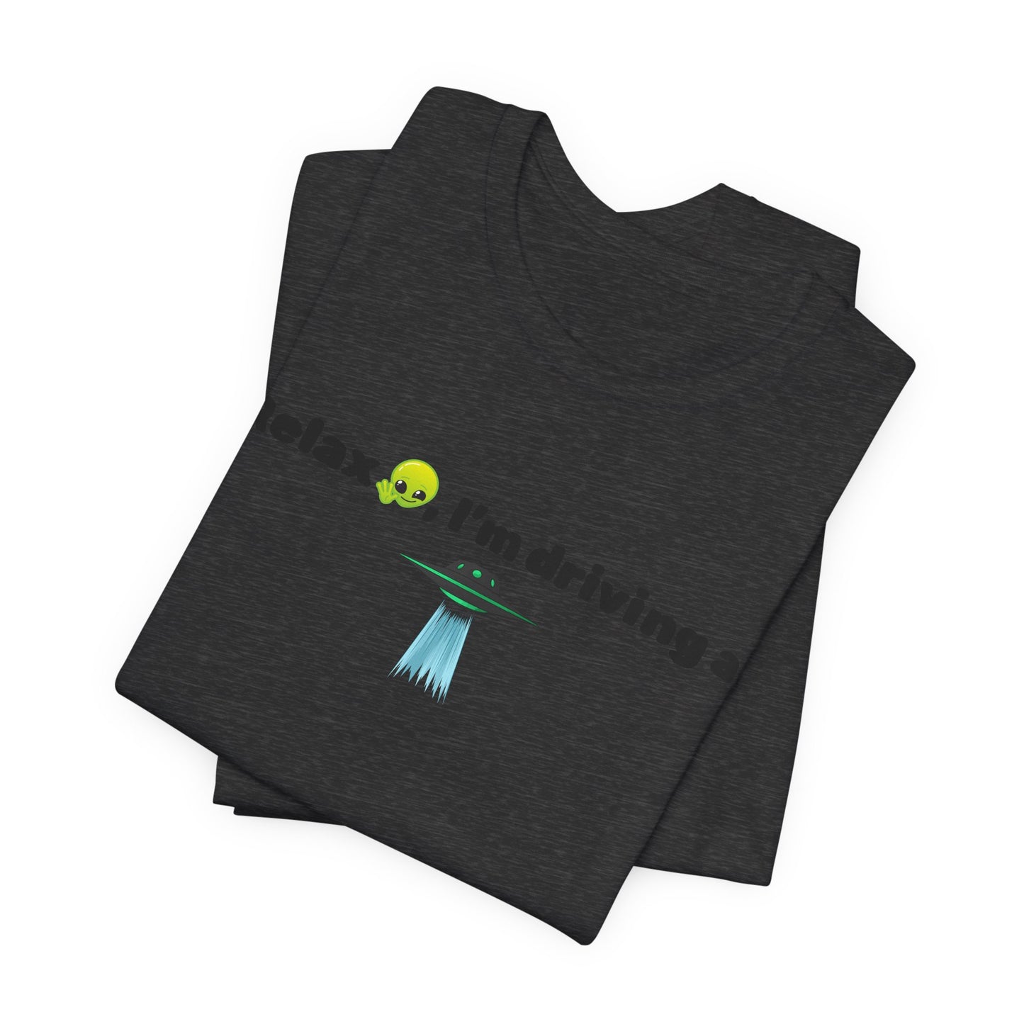 Alien Driving Unisex Tee - Fun Casual Shirt, Gifts for UFO Lovers, Quirky Humor T-Shirt, Perfect for Road Trips, Unique Birthday Present