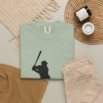 Unisex Baseball Silhouette Tee, Casual Wear, Sports Fan Apparel, Gift for Athletes, Summer Outing Outfit, Soft Cotton Shirt