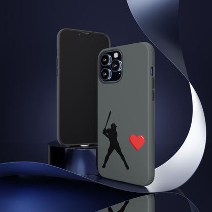 Printify Baseball Love phone case featuring sporty design, durable protective cover for sports fans and Father's Day gift.