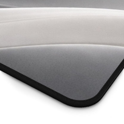Neutral Abstract Waves Desk Mat | Gray Marble Swirl Surface