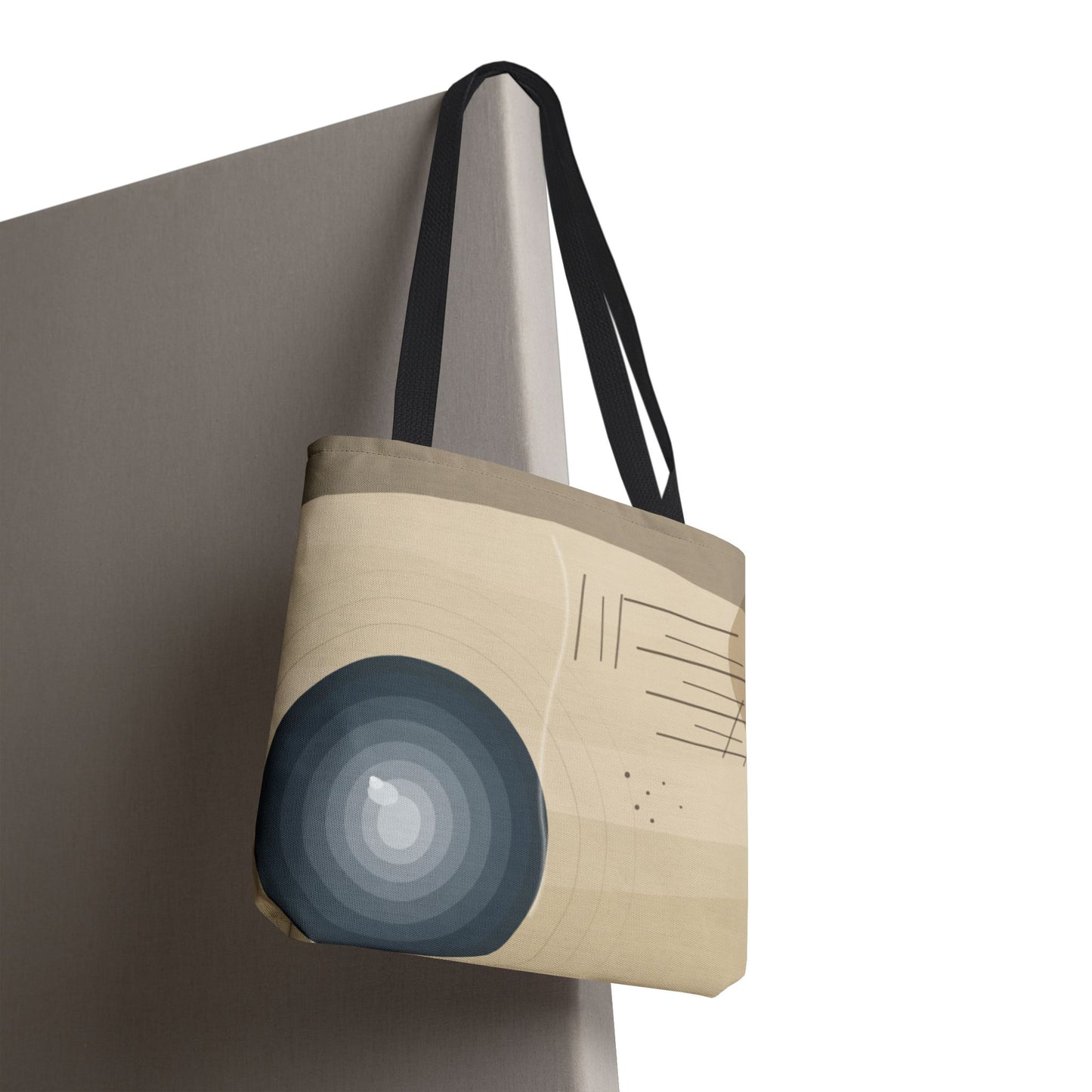 Abstract Neutral Waves Tote Bag | Geometric Circle Pattern