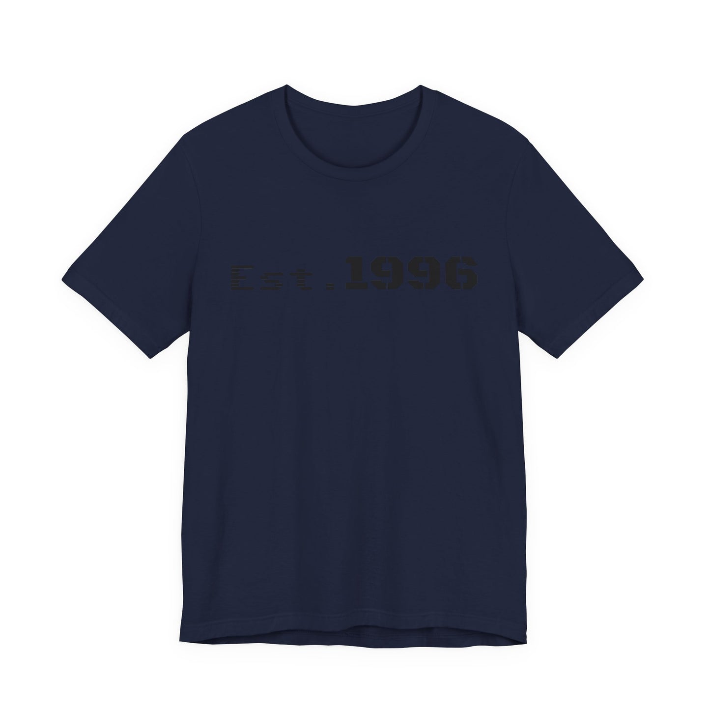 Vintage Est. 1996 T-shirt by Printify featuring a classic design, perfect as a birth year birthday gift.