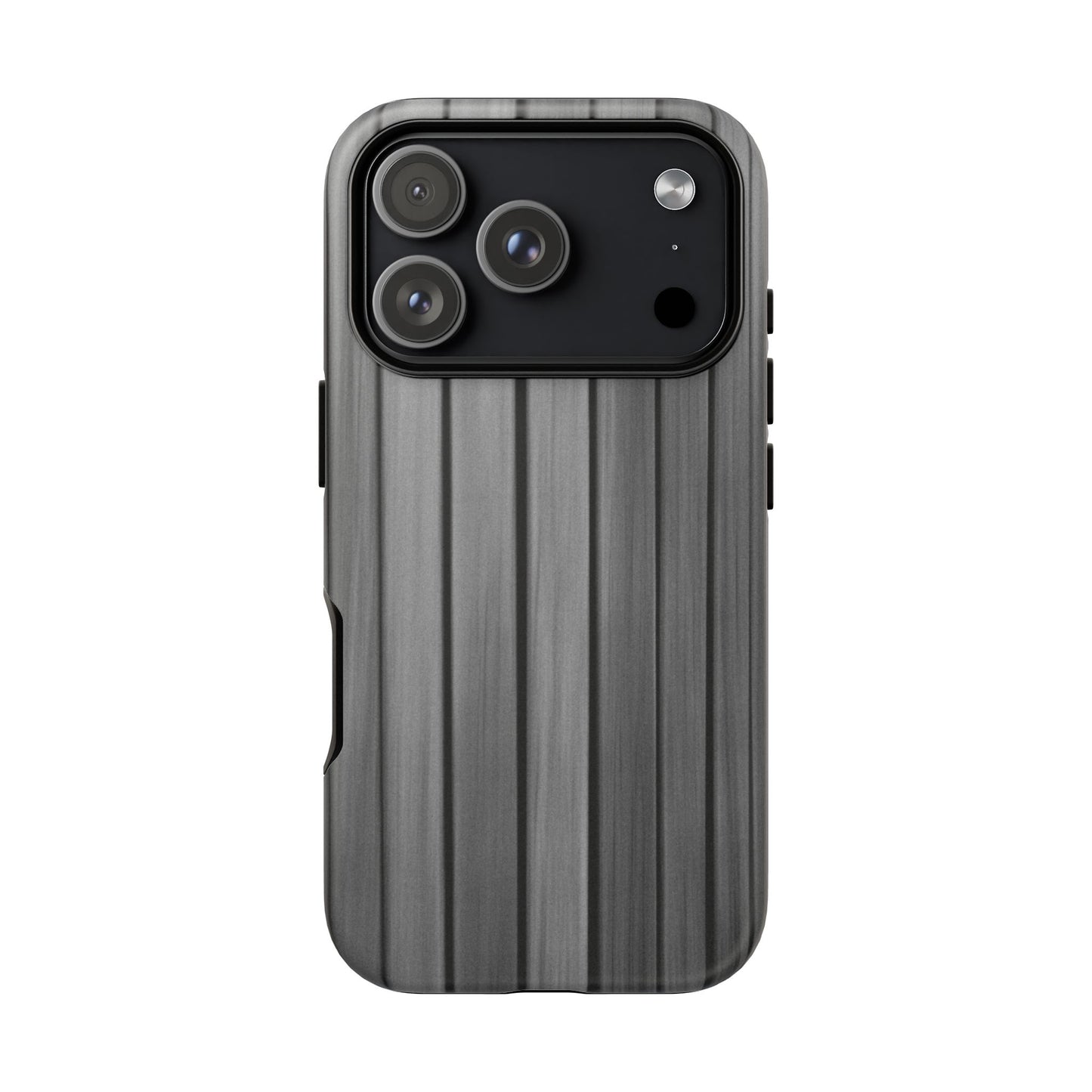Ribbed metal texture iPhone case by Printify, tough protective phone cover with durable ribbed design for iPhone models.