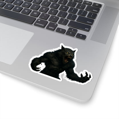 Fierce Werewolf Kiss-Cut Stickers | Halloween Decor, Laptop Decals, Spooky Gifts, Monster Lovers, Unique Party Favors - TRV
