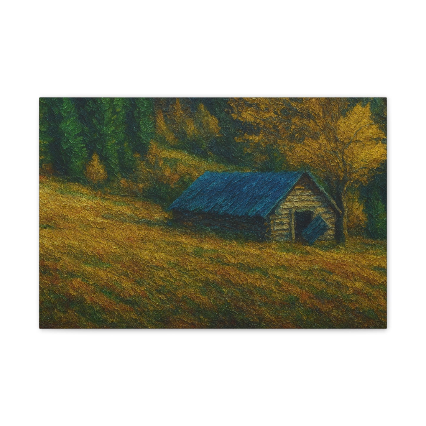 Rustic Canvas Wall Art, Nature Landscape Painting, Autumn Decor, Farmhouse Wall Art, Cozy Home Decoration - TRV