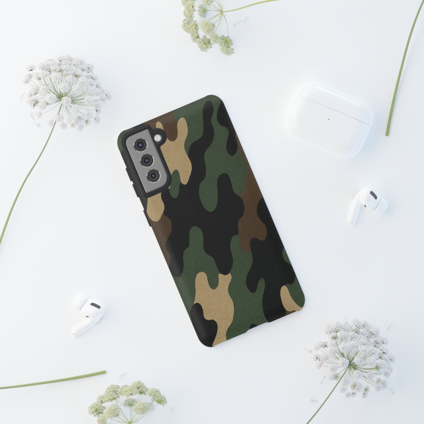 Camouflage Phone Case, Tough Phone Cover, Military Style Accessory, Protective Case for Men, Gifts for Soldiers - TRV