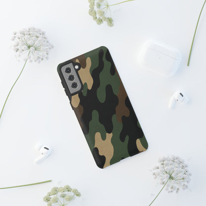 Camouflage Phone Case, Tough Phone Cover, Military Style Accessory, Protective Case for Men, Gifts for Soldiers - TRV