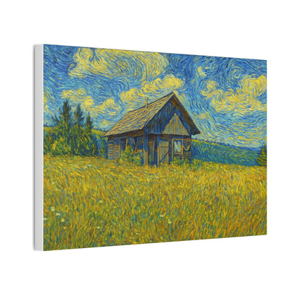 Starry Field Barn Canvas Print