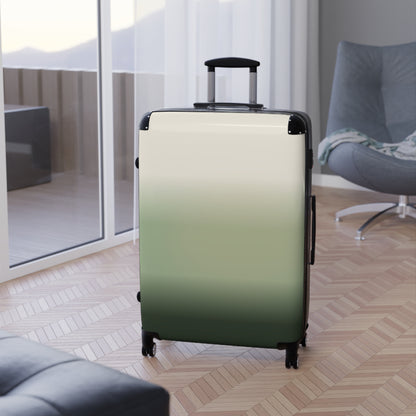 Gradient Green Carry-On Suitcase — Ombre Travel Luggage