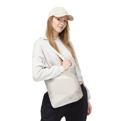 Neutral Abstract Circle Pattern Tote Bag | Minimal Beige AOP Canvas