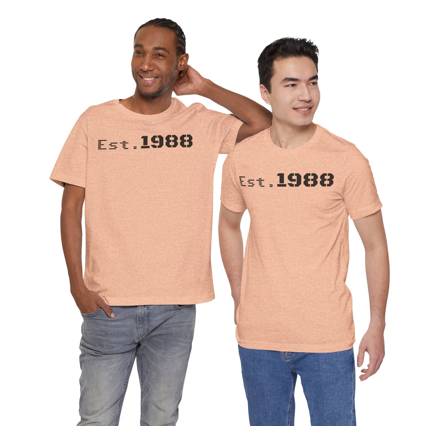 Est. 1988 Unisex Jersey Tee, Vintage Birthday Shirt, Casual Everyday Wear, Gift for Him or Her, Anniversary Celebration Tee