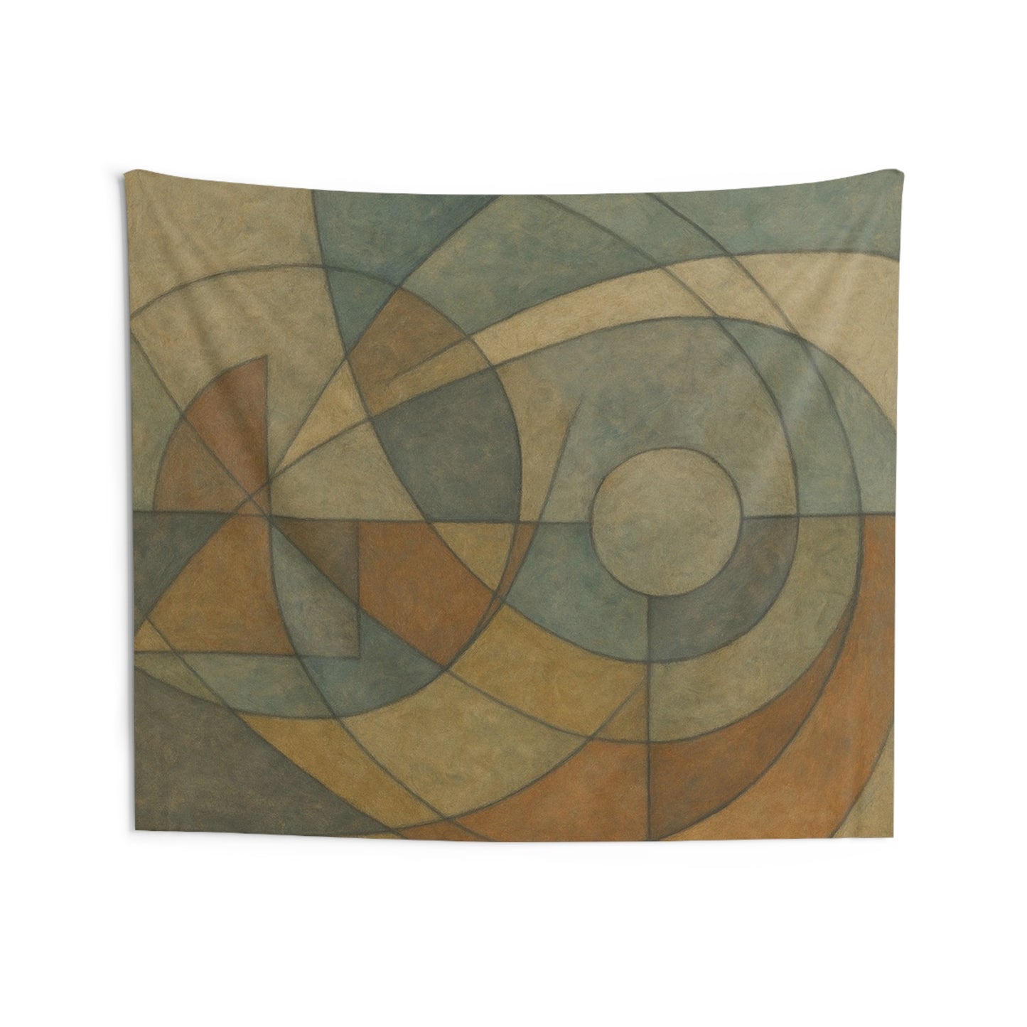 Abstract Geometric Tapestry — Earth Tone Modern Wall Art