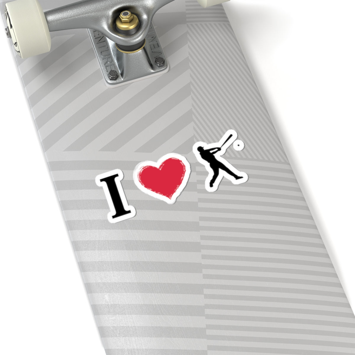 Baseball I Heart Batter Kiss-Cut Sticker