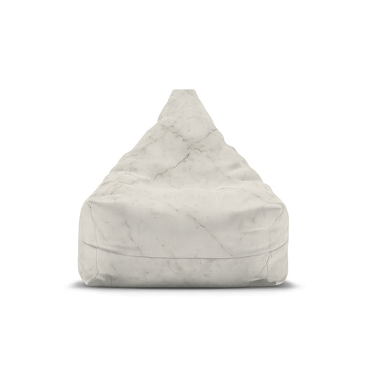 White Marble Pattern Bean Bag Chair Cover | Faux Stone Texture