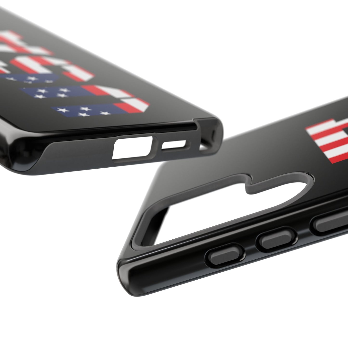 Patriotic American flag phone case by Printify, rugged protective case for smartphones with bold flag design and durability.