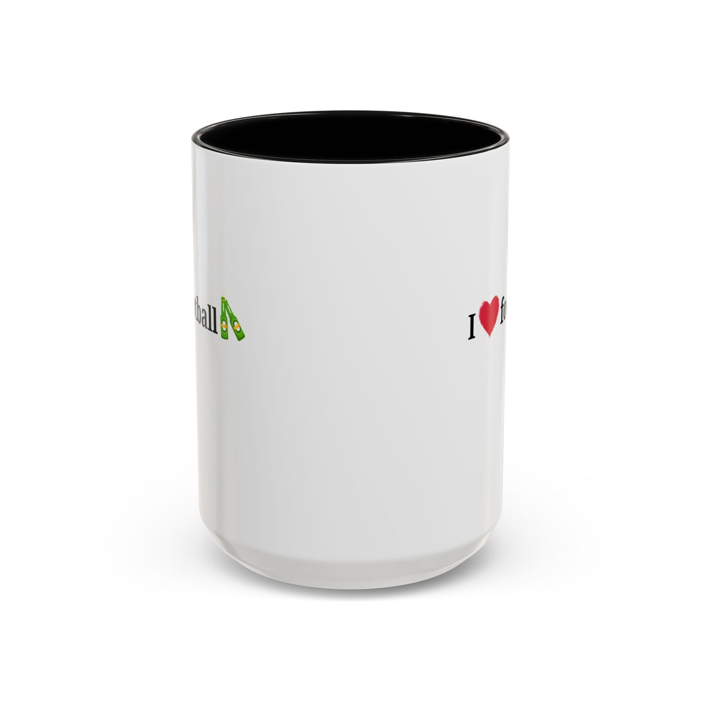 I Love Football Accent Coffee Mug, Perfect Gift for Sports Lovers, Football Enthusiasts, Unique Mug for Game Days, Home or Office Decor - TRV