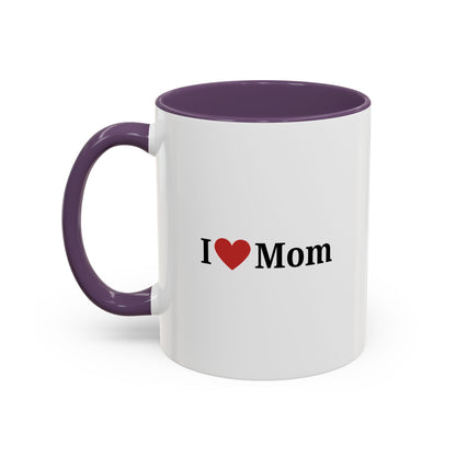 I Love Mom Accent Coffee Mug - Perfect Gift for Mother's Day & Special Occasions - TRV