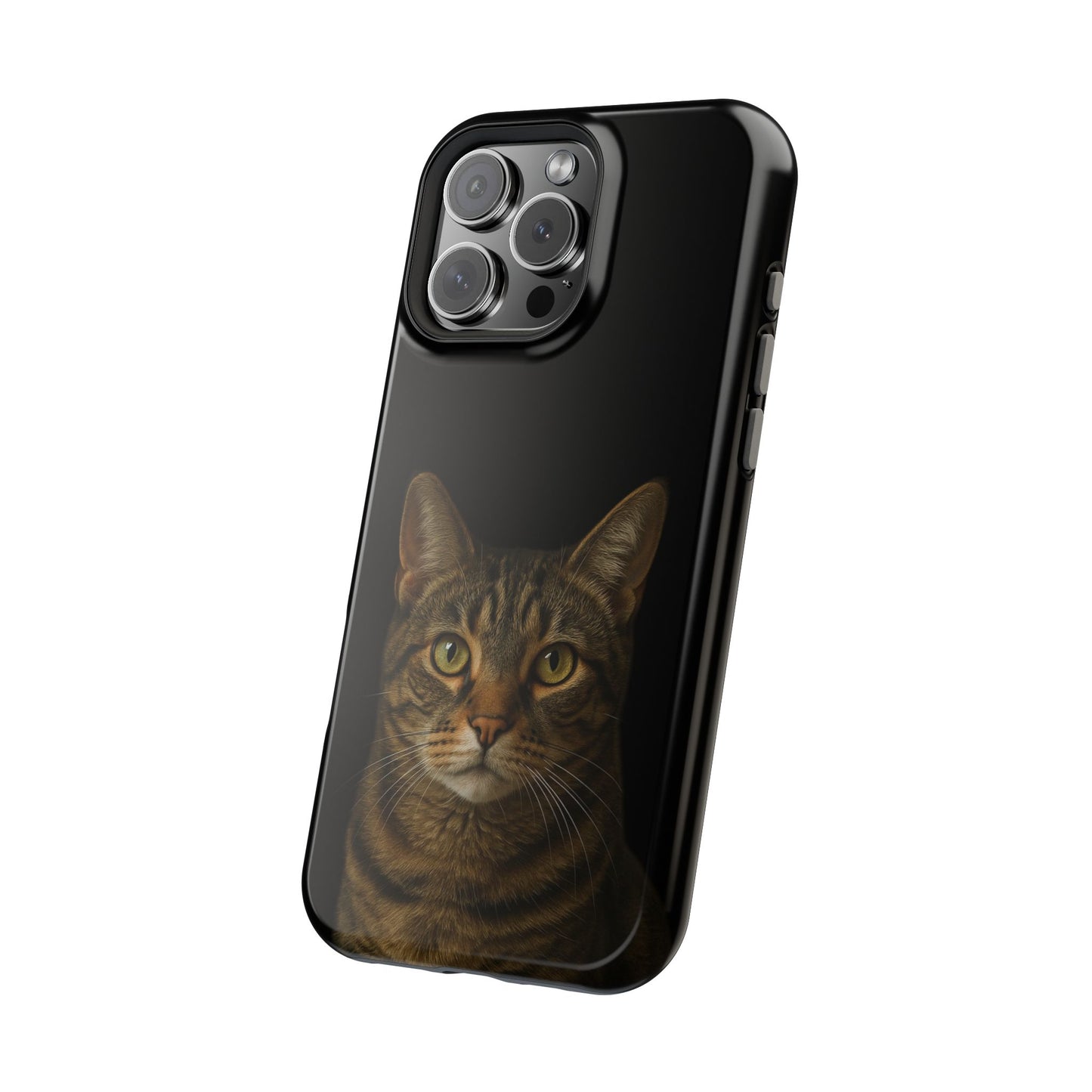 Magnetic Impact-Resistant Phone Case — Realistic Tabby Cat Portrait
