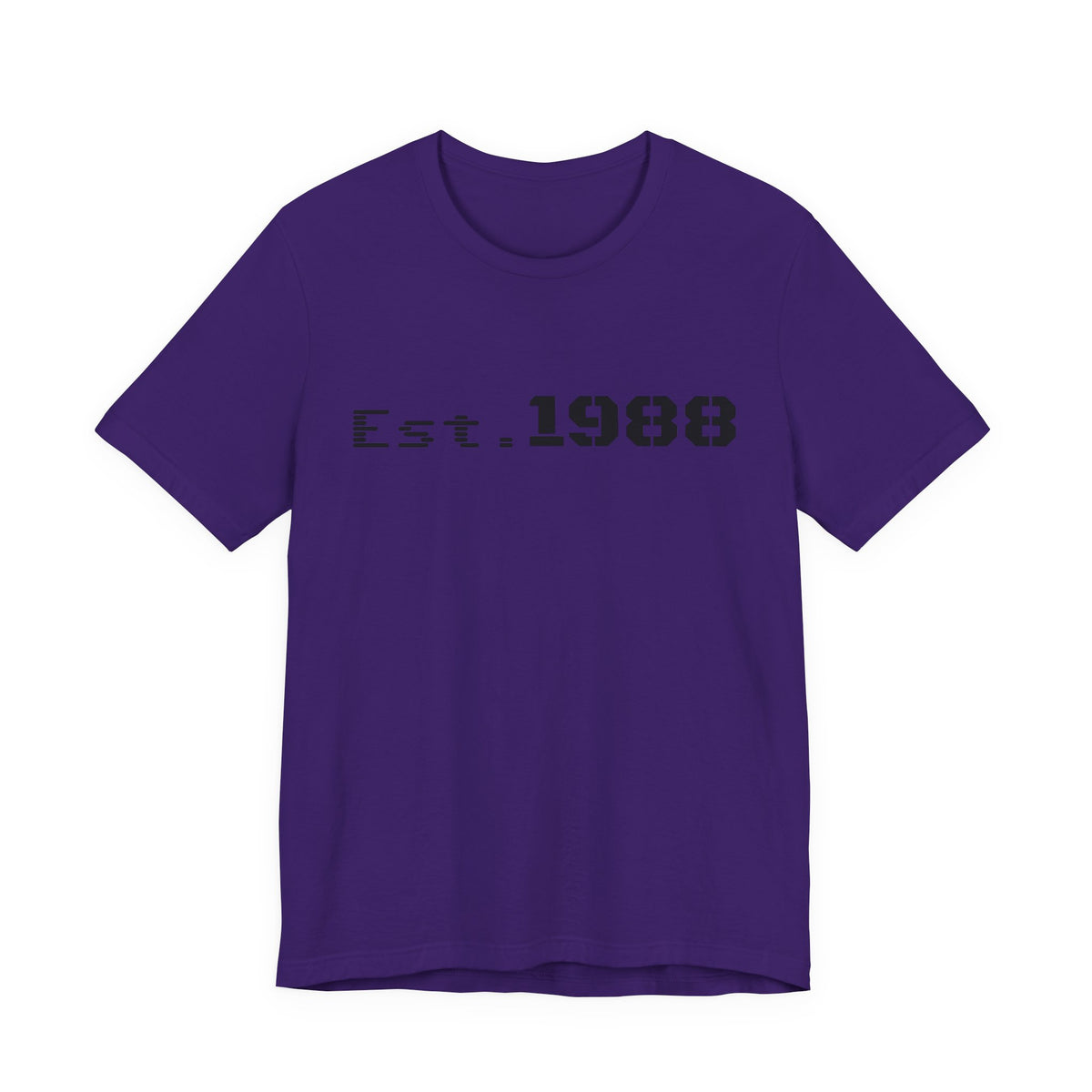 Printify Est. 1988 retro logo T-shirt featuring vintage-style design on soft cotton fabric.