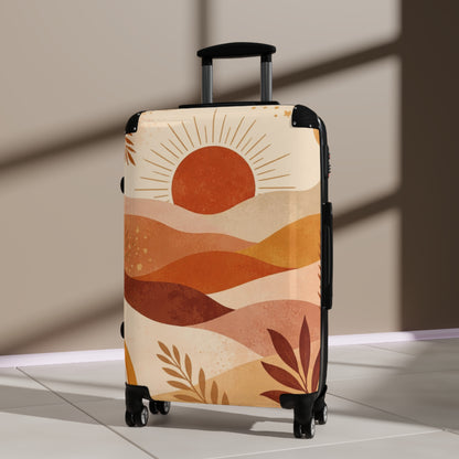Sunset Landscape Suitcase Cover — Boho Travel Luggage Protector