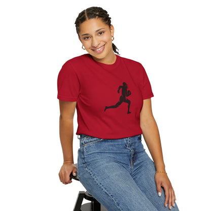 Football Player Graphic Unisex T-Shirt, Casual Sports Tee, Gift for Athletes, Workout Shirt, Everyday Wear, Unique Running Apparel