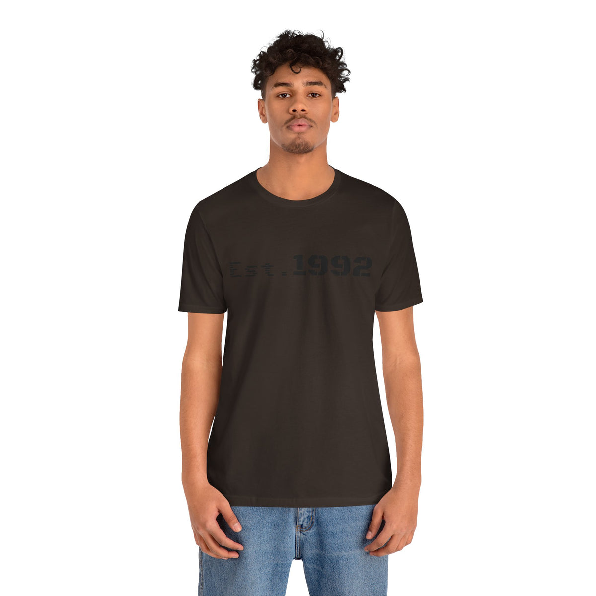 Retro vintage Est. 1992 T-shirt by Printify featuring a classic design and bold birth year graphic on soft cotton fabric.