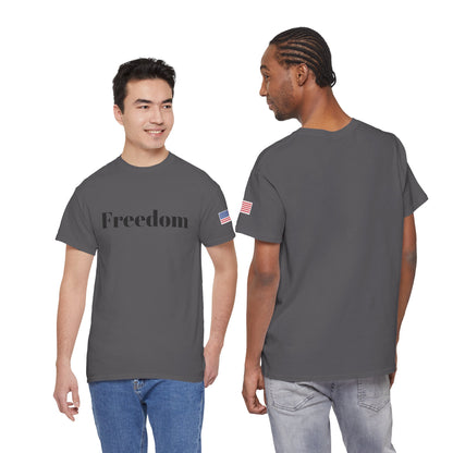 Freedom script tee | T-Shirt, American flag sleeve - TRV