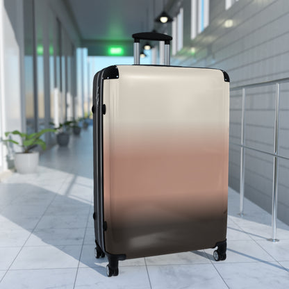 Gradient Carry-On Suitcase – Blush to Charcoal Ombre Travel Luggage