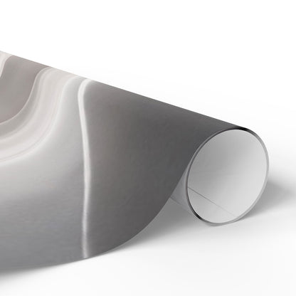Silver Marble Swirl Wrapping Paper | Abstract Metallic Gift Wrap