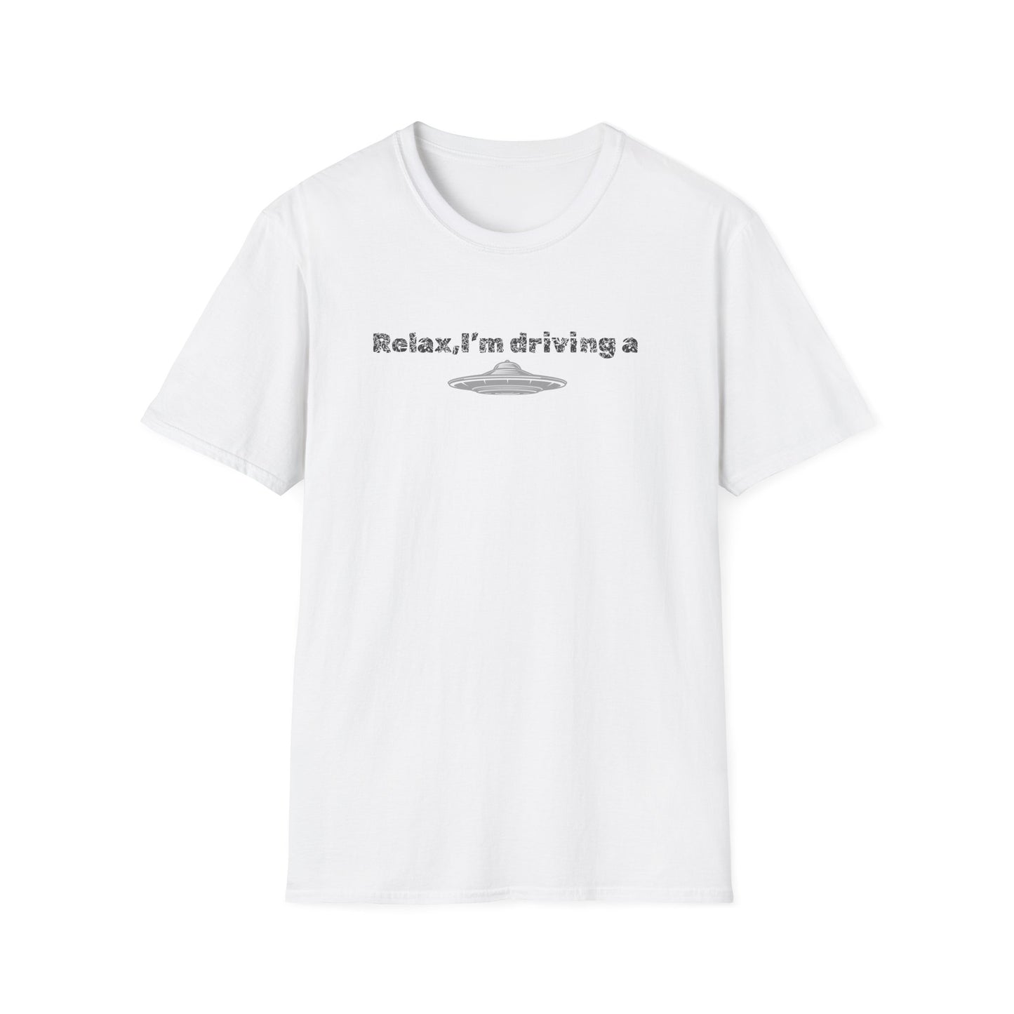 Relaxed UFO Driver T-Shirt, Funny Shirt, Unisex Graphic Tee, Gift for Space Lovers, Casual Wear, Alien Theme Humor
