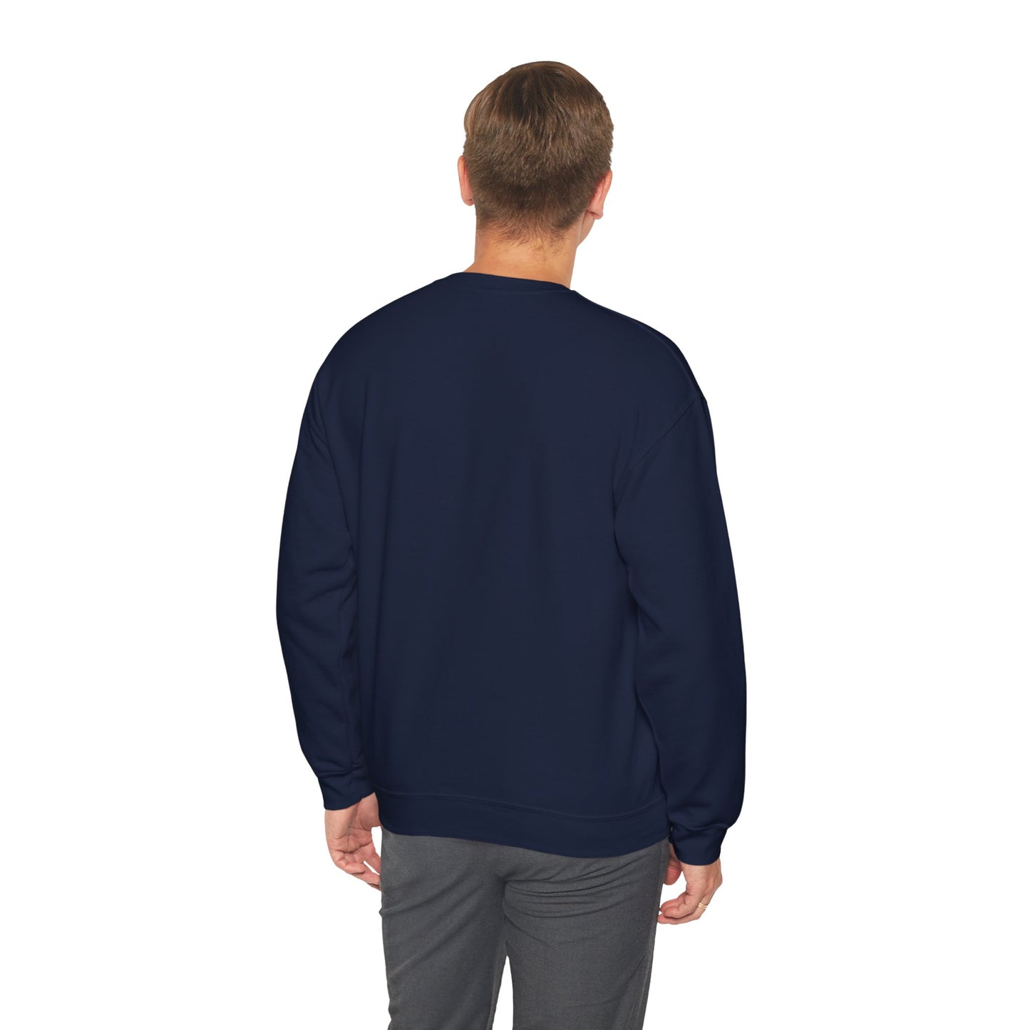 Vampire portrait crewneck sweatshirt featuring a detailed vampire illustration on a dark fabric background.