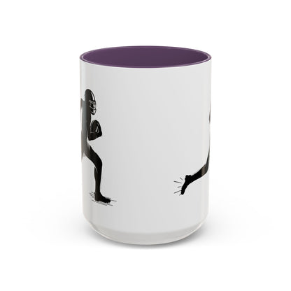 Football Player Themed Accent Coffee Mug, Sports Fan Gift, Unique Mug for Athletes, Coffee Lover, Game Day Essential - TRV