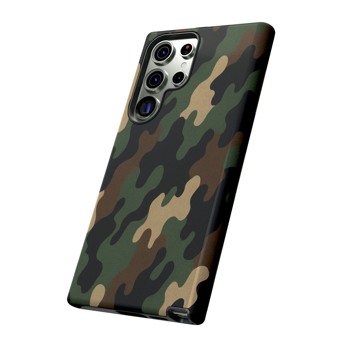 Camouflage tough phone case by Printify, rugged camo protective cover for smartphones with a durable, military-inspired design.