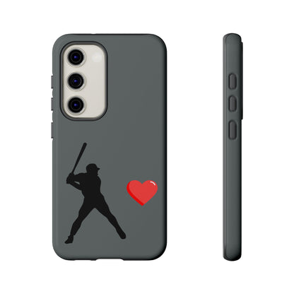 Printify Baseball Love phone case featuring sports-themed design, durable protection, perfect for sports fans and Father's Day gift.