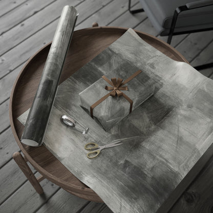 Gray marble wrapping paper roll with watercolor design, ideal for weddings, birthdays, and minimalist gift packaging.
