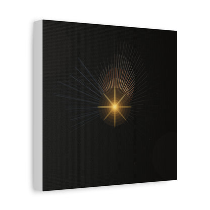 Abstract Golden Starburst Canvas