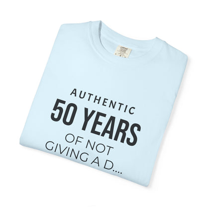 Custom garment-dyed T-shirt by Printify featuring a soft, colorful fabric with a casual fit and short sleeves.