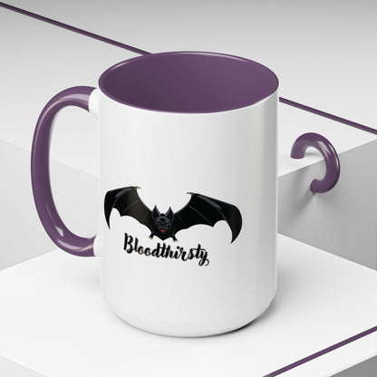 Bloodthirsty Bat Coffee Mug - Unique Halloween and Gothic Accents