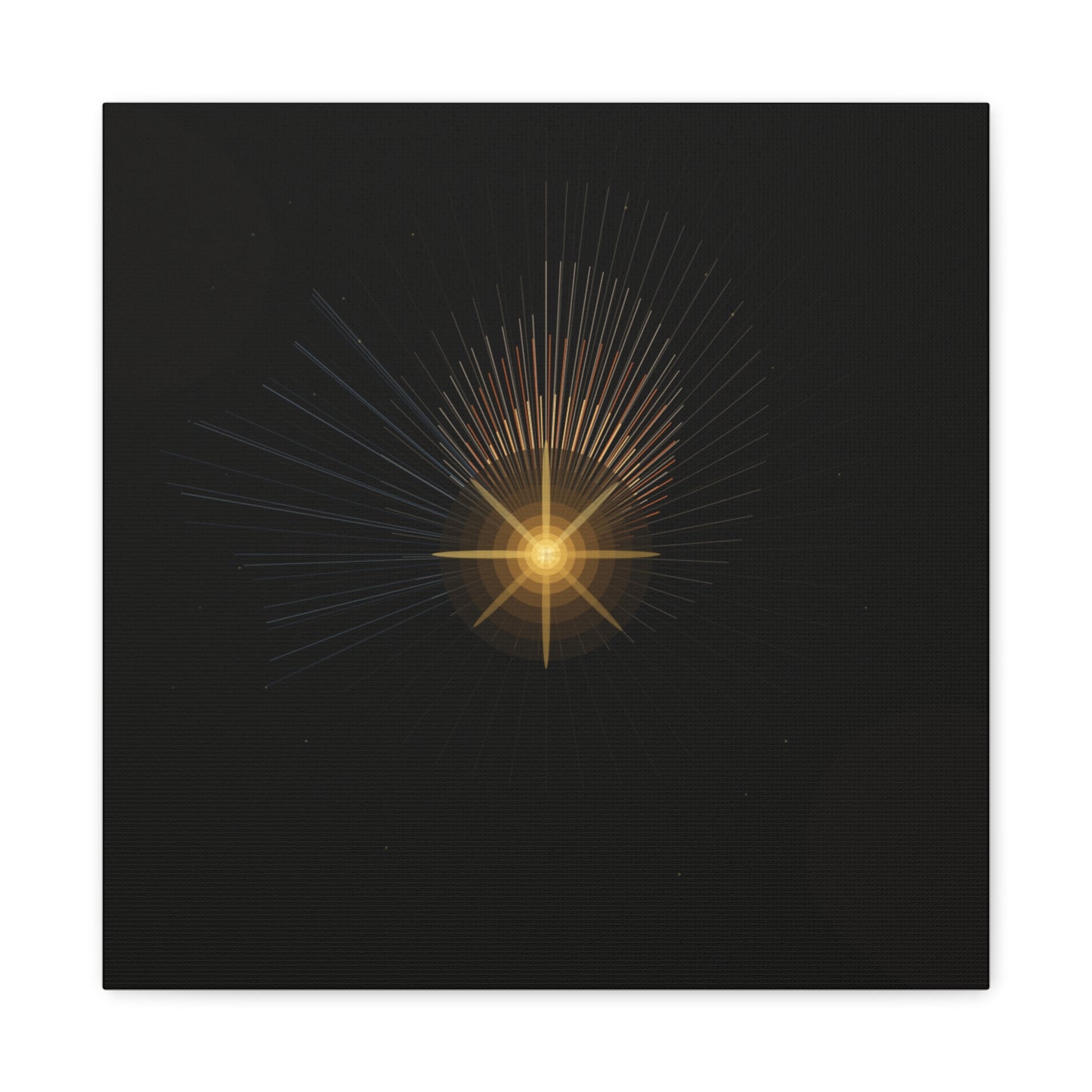 Abstract Golden Starburst Canvas