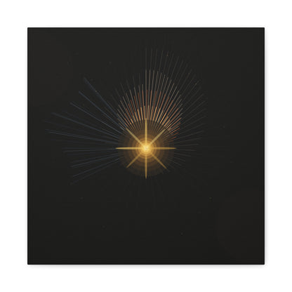 Abstract Golden Starburst Canvas